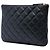 Clutch Chanel Black Small Quilted Caviar O Case - vista 2