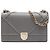 Dior Gray Medium Grained Calfskin Diorama Flap