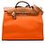 Hermès Orange Toile Herbag Zip 39