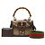 Borsa Gucci Beige Small Jumbo GG Canvas Web Bamboo 1947 con manico superiore - vista 7