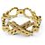 Céline BRACCIALE VINTAGE CELINE DORATO MAGLIE ARTICOLATE INTRECCIATE CATENA GOURMETTE BANGLE