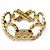 Céline BRACCIALE VINTAGE CELINE DORATO MAGLIE ARTICOLATE INTRECCIATE CATENA GOURMETTE BANGLE - vista 3