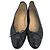 Ballerine Chanel in pelle nera con logo CC intrecciato - vista 3
