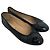 Ballerine Chanel in pelle nera con logo CC intrecciato - vista 5