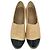 Espadrillas Chanel in pelle beige con logo CC intrecciato - vista 4