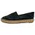 Espadrillas Chanel con logo CC intrecciato in pelle nera - vista 7