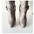 Casadei Botas altas de piel gris con tacón geométrico - vista 5