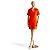 Jil Sander Mohair Polo Mini-Kleid Orange