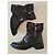 Gucci Leder-Bikerstiefeletten Schwarz GG Monogramm - Ansicht 2