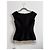 Autre Marque GIA STUDIOS Top de seda negro con flecos metálicos - vista 5