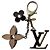 Louis Vuitton Portachiavi Monogramme e Fiori Nero/Beige