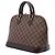 Borsa Louis Vuitton Alma MM Damier Ebene Marrone - vista 2