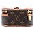 Collana borsa Mini Boite Chapeau Louis Vuitton Monogram marrone - vista 3