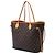 Borsa Tote Louis Vuitton Monogram Neverfull MM Marrone - vista 2