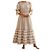 Autre Marque Crida Gestreiftes langes Leinenkleid
