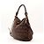 Miu Miu Borsa Hobo in pelle marrone borchiata - vista 2