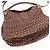 Miu Miu Borsa Hobo in pelle marrone borchiata - vista 6
