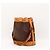 Céline Borsa Secchiello Monogram in Pelle Marrone - vista 4