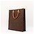 Louis Vuitton Borsa Shopping Monogram Pelle Marrone - vista 4