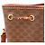 Céline Bolsa Bucket Monogram em Couro Castanho - vista 6