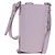 FENDI Bottle Holder Pouch Leather Lavende Silver 7AS022