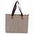 GUCCI GG Plus Supreme Web Sherry Line Tote Bag PVC Beige Gold - vista 2