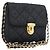 PRADA Schultertasche mit Kette Nylon Black Gold