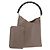GUCCI Bamboo Hand Bag Leather Gray Gold Tone 001 2058