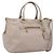 PRADA Tote Bag Leather 2way Gray Gold