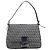 FENDI Zucchino Canvas Mamma Baguette Shoulder Bag Navy Silver 26325 - vista 13