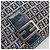 FENDI Zucchino Canvas Mamma Baguette Shoulder Bag Navy Silver 26325 - vista 21
