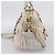 PRADA Gathered Hand Bag Leather 2way Beige Gold - vista 3