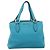 Miu Miu Hand Bag Leather 2way Turquoise Blue Gold Tone - vista 13