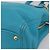 Miu Miu Hand Bag Leather 2way Turquoise Blue Gold Tone - vista 17