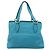 Miu Miu Hand Bag Leather 2way Turquoise Blue Gold Tone - vista 2