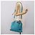 Miu Miu Hand Bag Leather 2way Turquoise Blue Gold Tone - vista 31