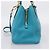 Miu Miu Hand Bag Leather 2way Turquoise Blue Gold Tone - vista 4