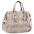 PRADA Geraffte Handtasche aus Leder 2way Grau Silber