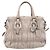 PRADA Geraffte Handtasche aus Leder 2way Grau Silber - Ansicht 13