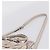 PRADA Geraffte Handtasche aus Leder 2way Grau Silber - Ansicht 15