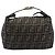 FENDI Zucca Canvas Vanity Cosmetic Pouch Brown Gold Tone - vista 13
