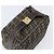 FENDI Zucca Canvas Vanity Cosmetic Pouch Brown Gold Tone - vista 6