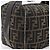 FENDI Zucca Canvas Vanity Cosmetic Pouch Brown Gold Tone - vista 8