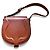 Ralph Lauren Collection Mini Borsa Saddle in Pelle Marrone
