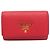 Monedero Prada de piel Saffiano rojo