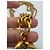 Collana Chanel anni '80 a tripla catena con medaglione e cristalli - vista 3