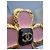 Spilla Chanel Vintage Fiore Rosa e Logo CC Dorato - vista 5