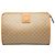Céline Celine Beige Macadam Clutch aus beschichtetem Canvas