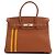 Hermès Brown Togo and Swift Officier Verso Birkin Retourne 30