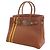 Hermès Brown Togo and Swift Officier Verso Birkin Retourne 30 - vista 14